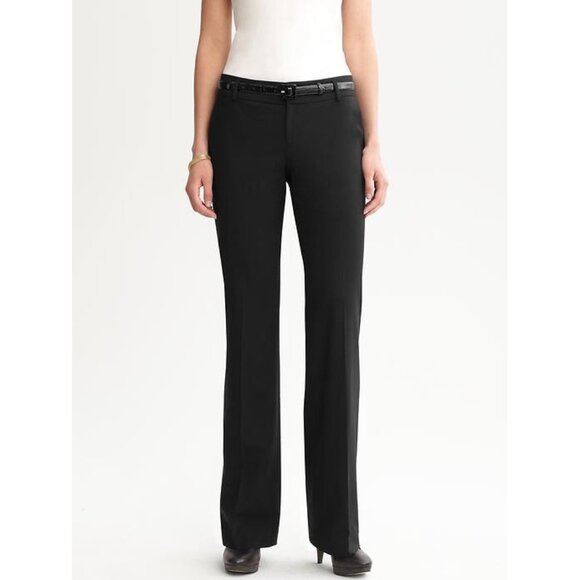 NWT Banana Republic Womens Size 2 2x31 Martin Fit Black Lightweight Wool Trouser - Picture 1 of 3